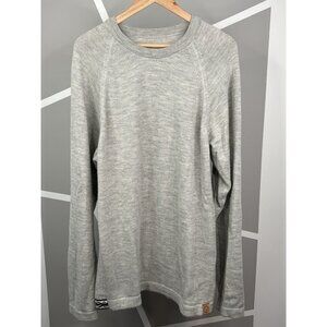 Paka Royal Alpaca Wool Sweater Men’s XXL Heather Grey Handmade Crewneck Pullover